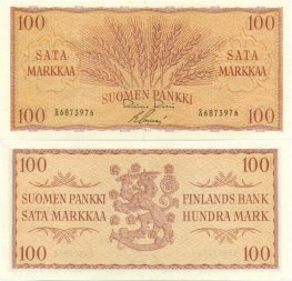 100 Markkaa 1957 Å6873976 kl.6