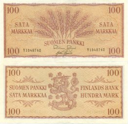 100 Markkaa 1957 Y1048762 kl.4
