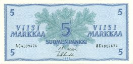 5 Markkaa 1963 AC4089474 kl.6